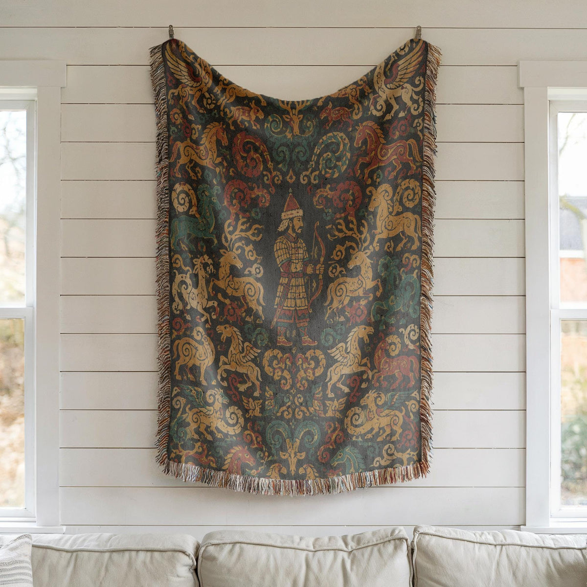 Steppe Archer Woven Blanket