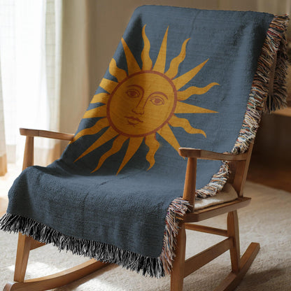 Sun Face Woven Blanket