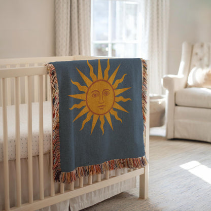 Sun Face Woven Blanket
