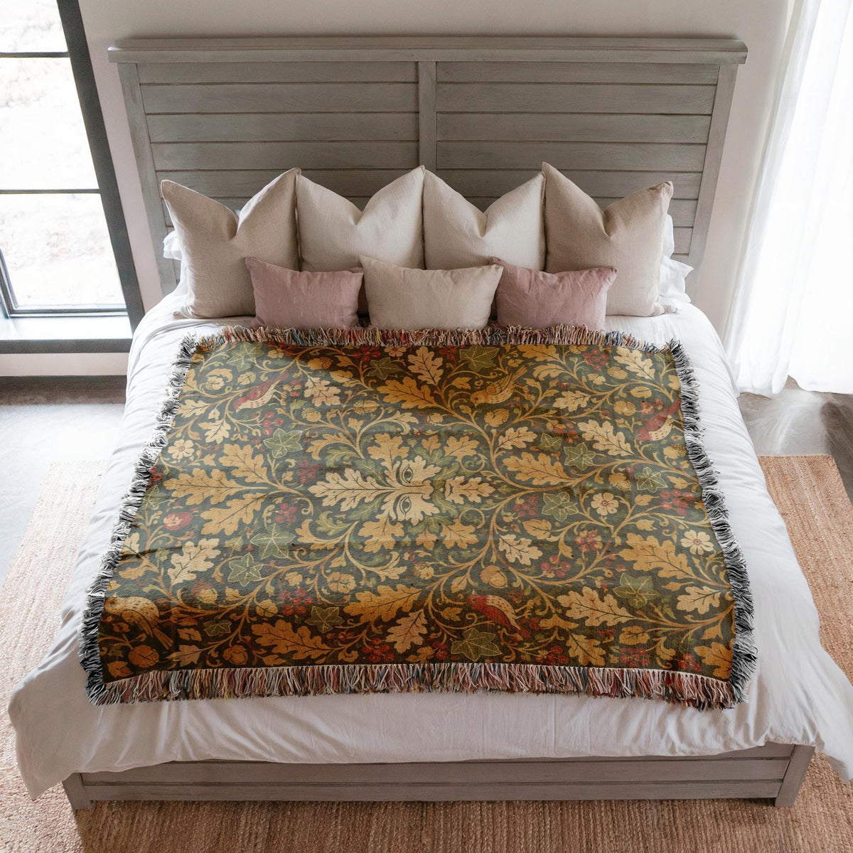 Green Man Woven Blanket