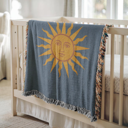 Sun Face Woven Blanket