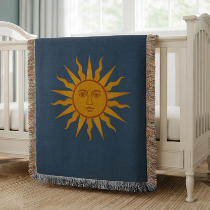 Sun Face Woven Blanket