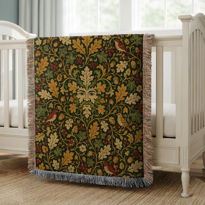 Green Man Woven Blanket
