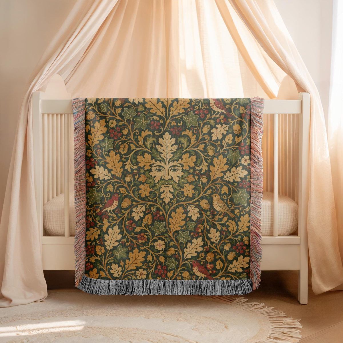 Green Man Woven Blanket