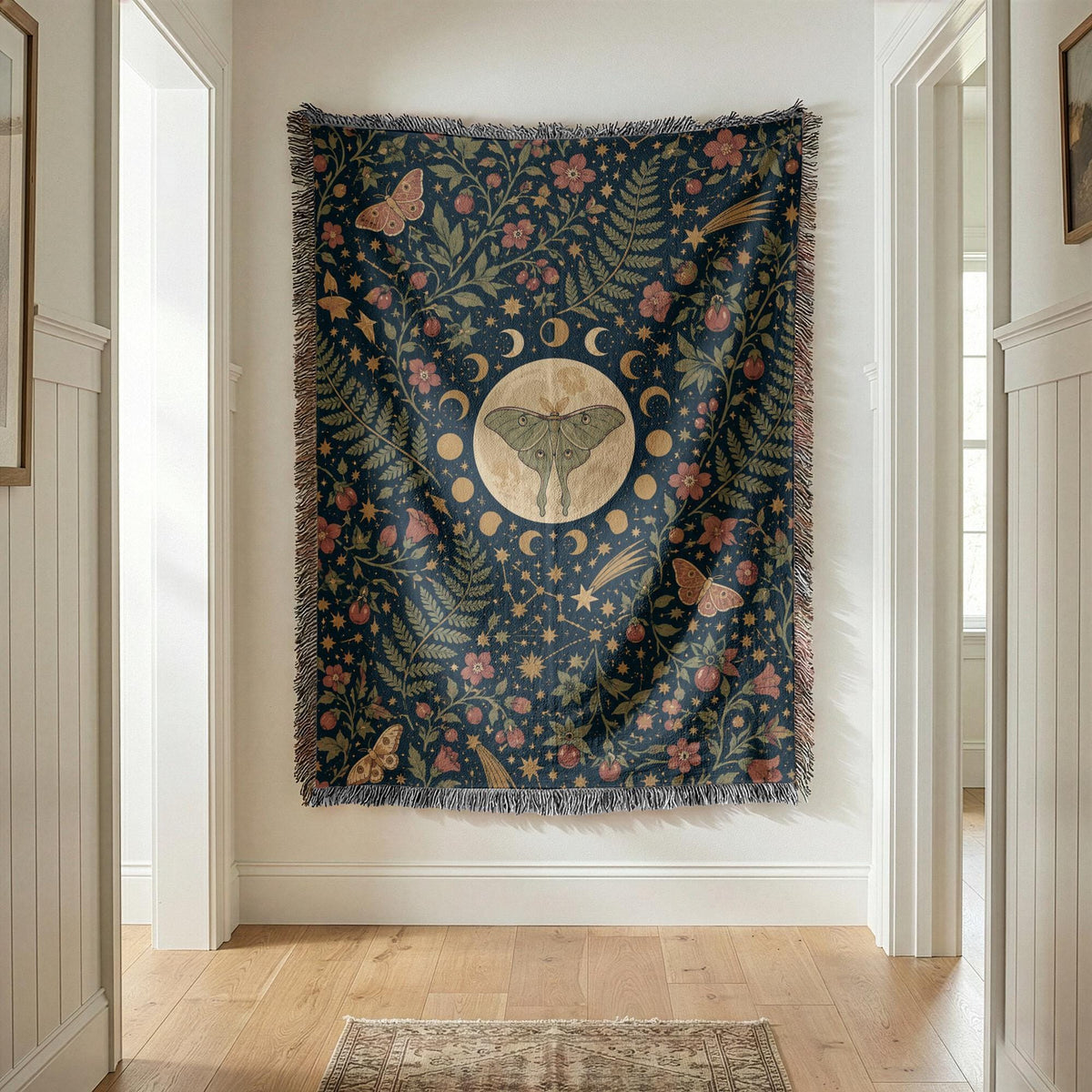 Luna Moth Woven Blanket