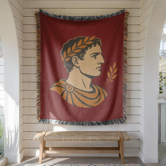 Roman Emperor Woven Blanket
