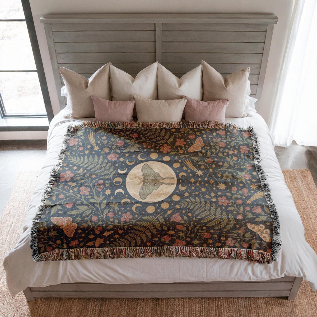 Luna Moth Woven Blanket