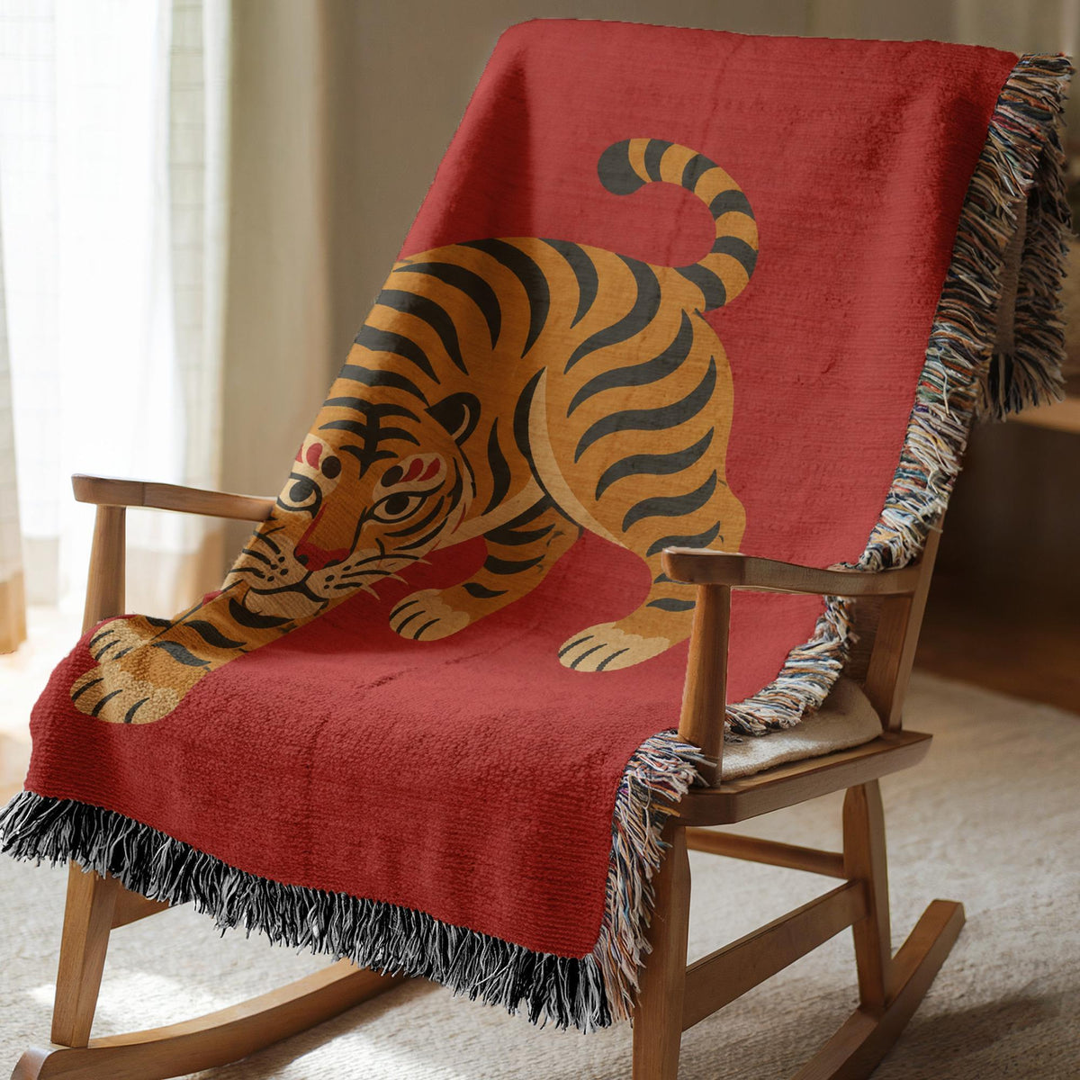 Tiger Woven Blanket