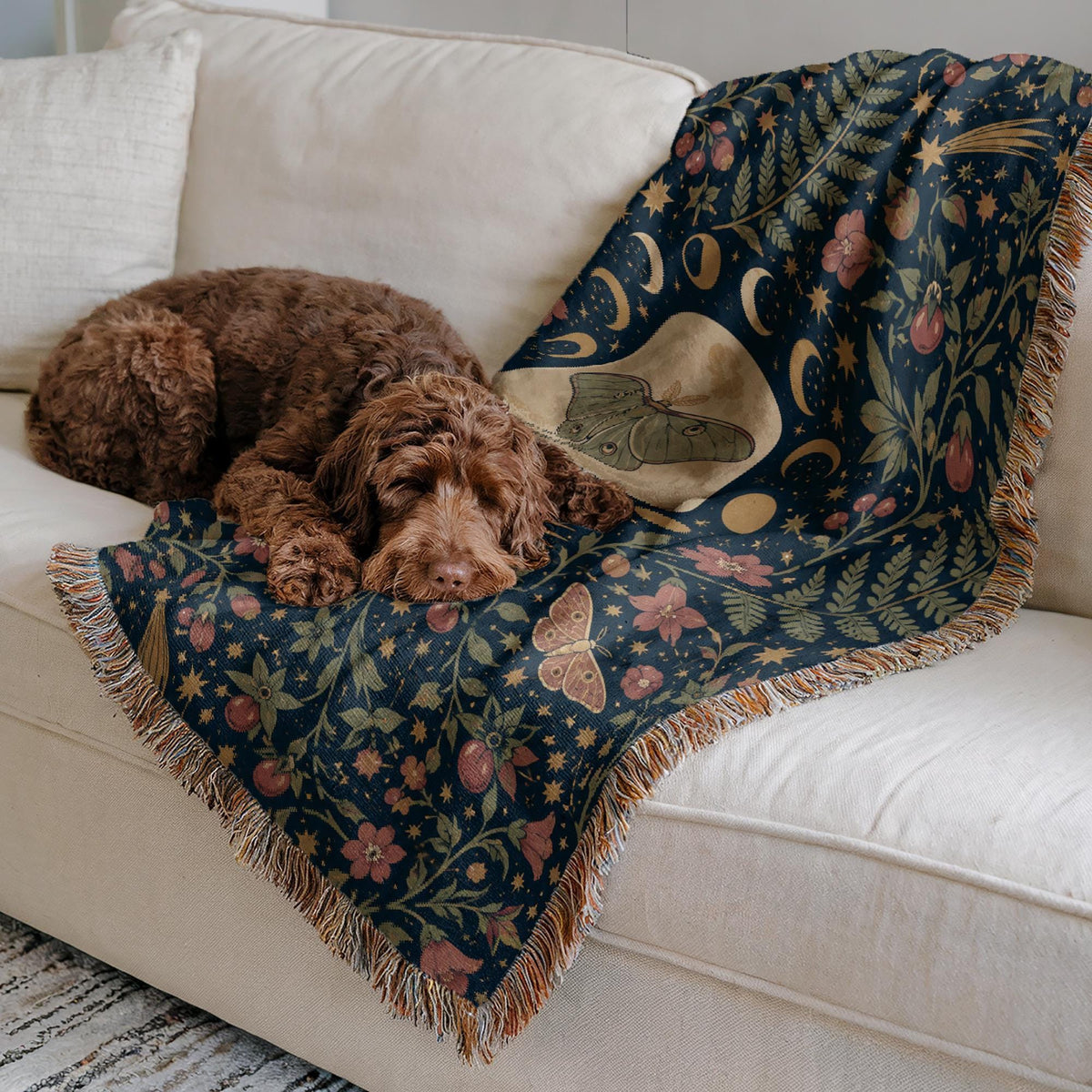 Luna Moth Woven Blanket