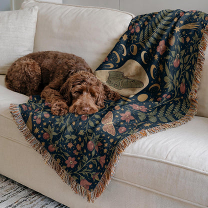 Luna Moth Woven Blanket
