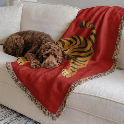 Tiger Woven Blanket