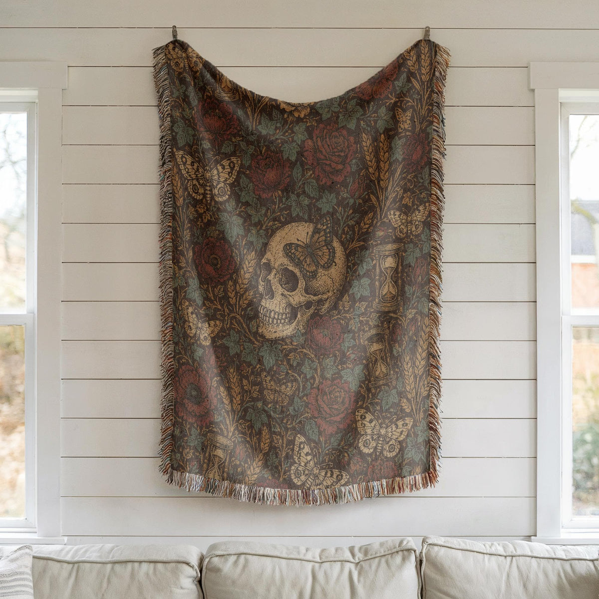 Skull Woven Blanket
