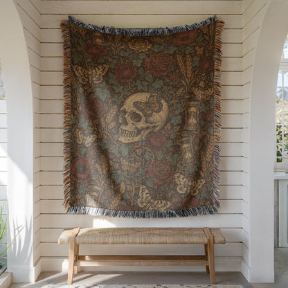 Skull Woven Blanket