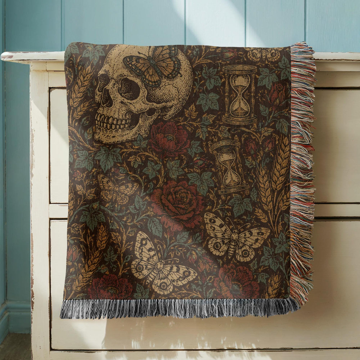 Skull Woven Blanket