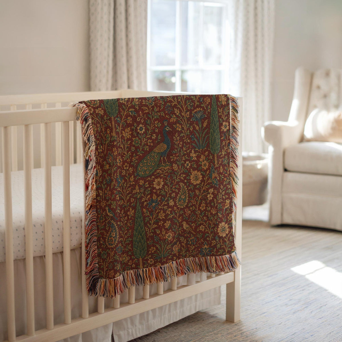 Peacock Woven Blanket