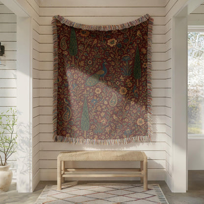 Peacock Woven Blanket