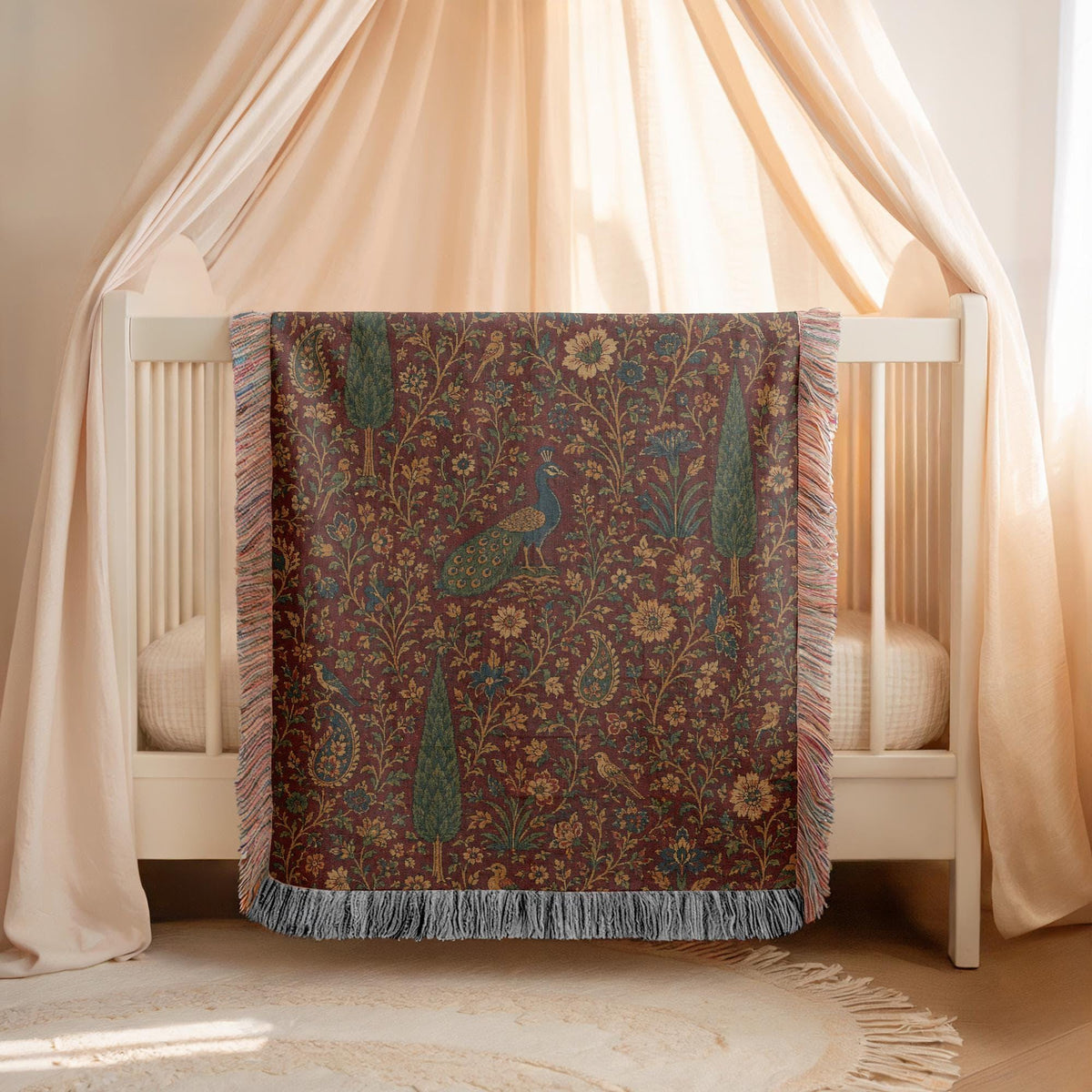 Peacock Woven Blanket