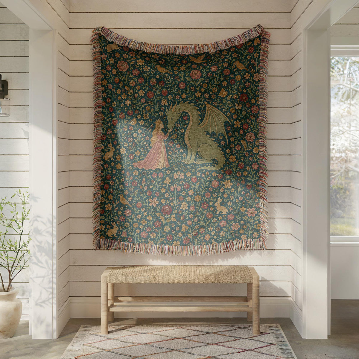 Princess Dragon Woven Blanket