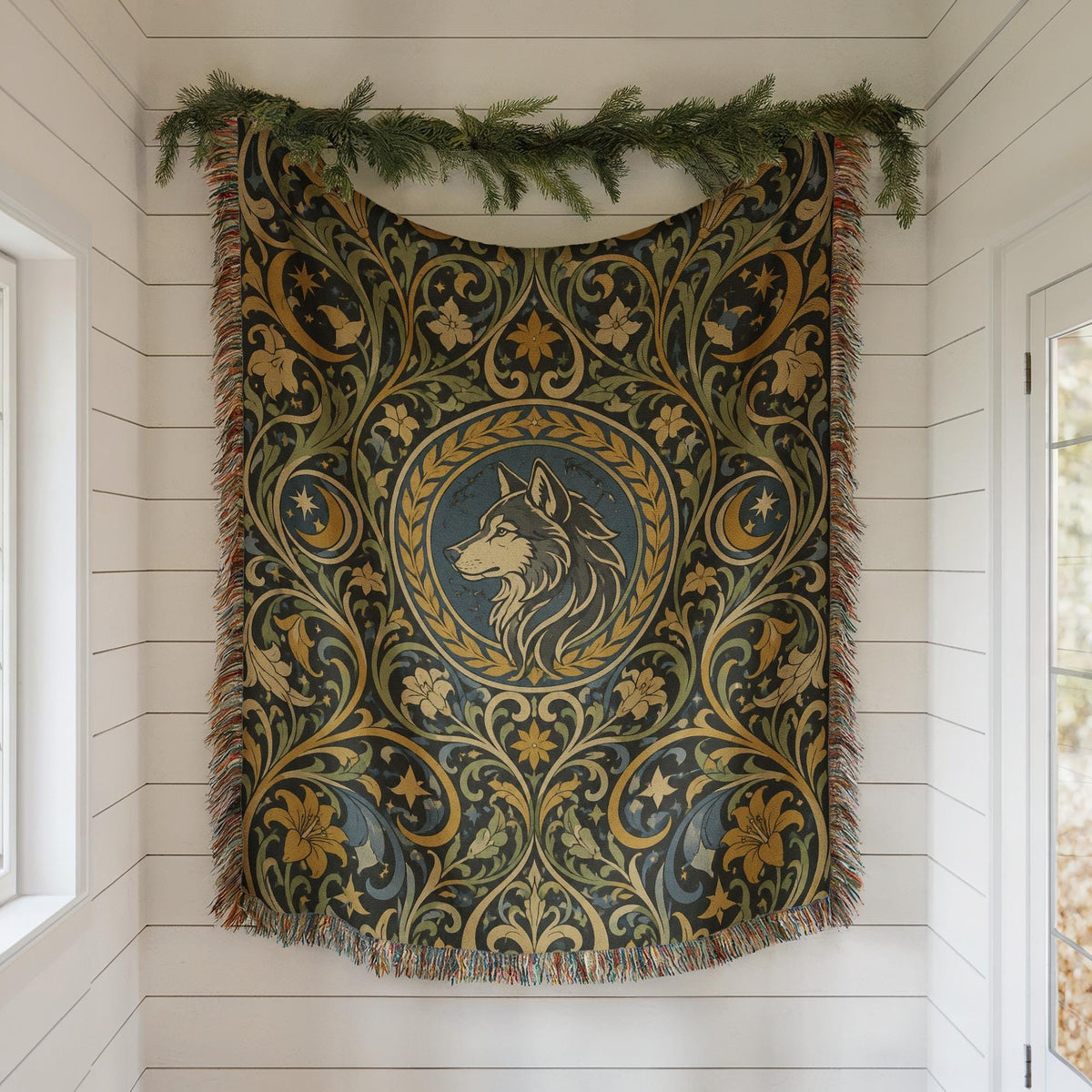Wolf Woven Blanket