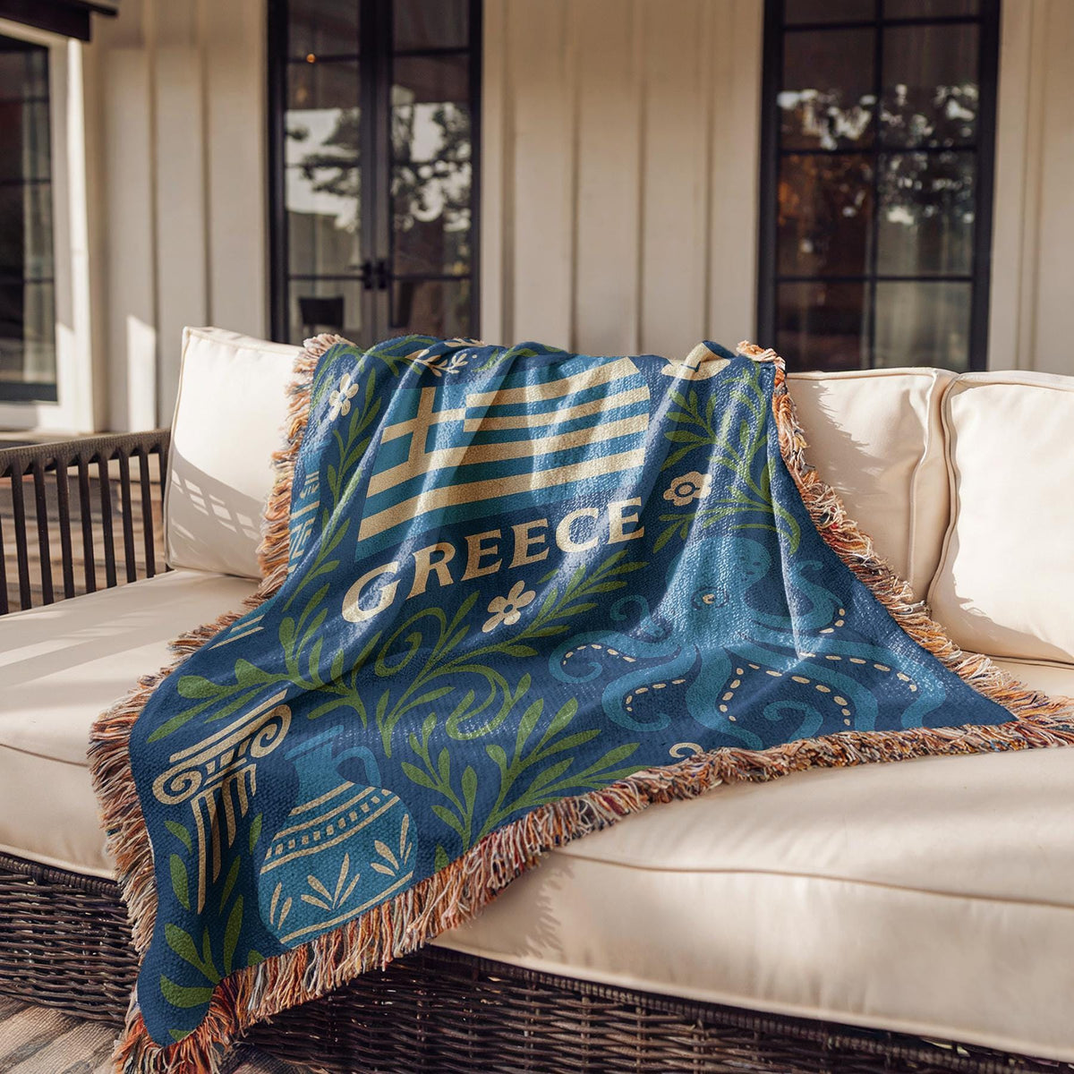 Greece Woven Blanket