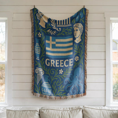 Greece Woven Blanket