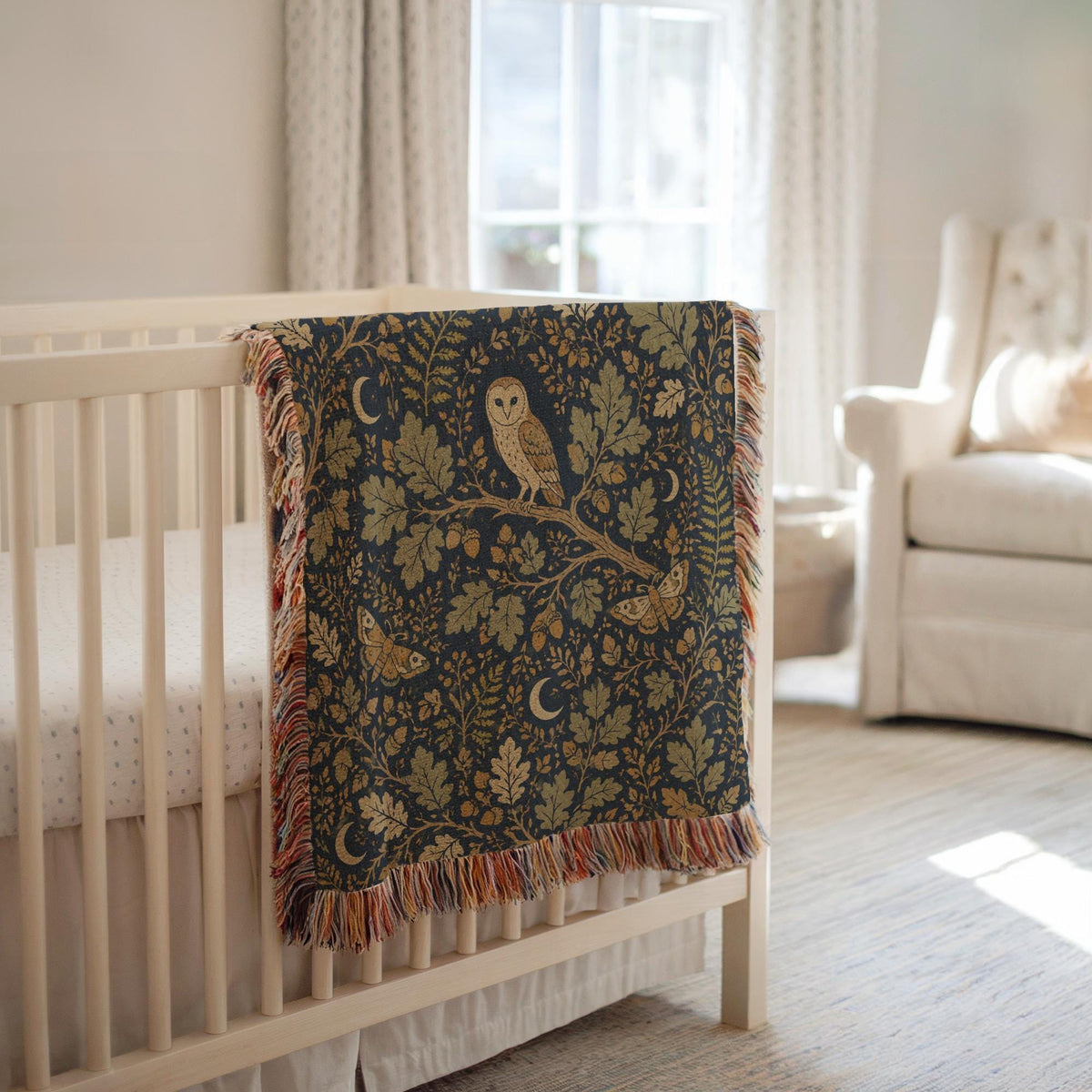 Barn Owl Woven Blanket