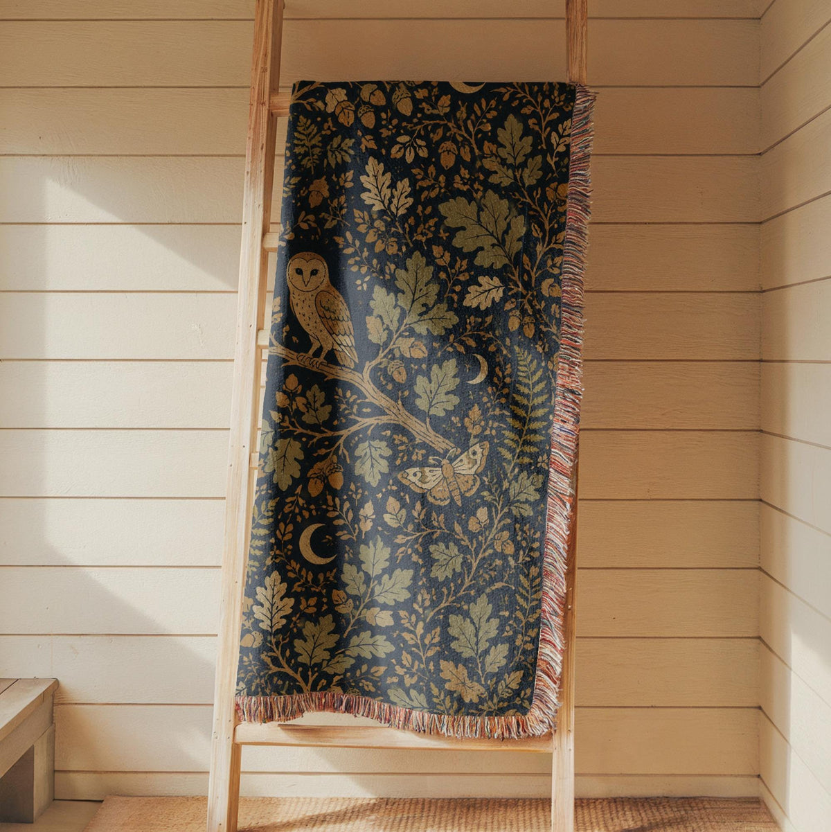 Barn Owl Woven Blanket