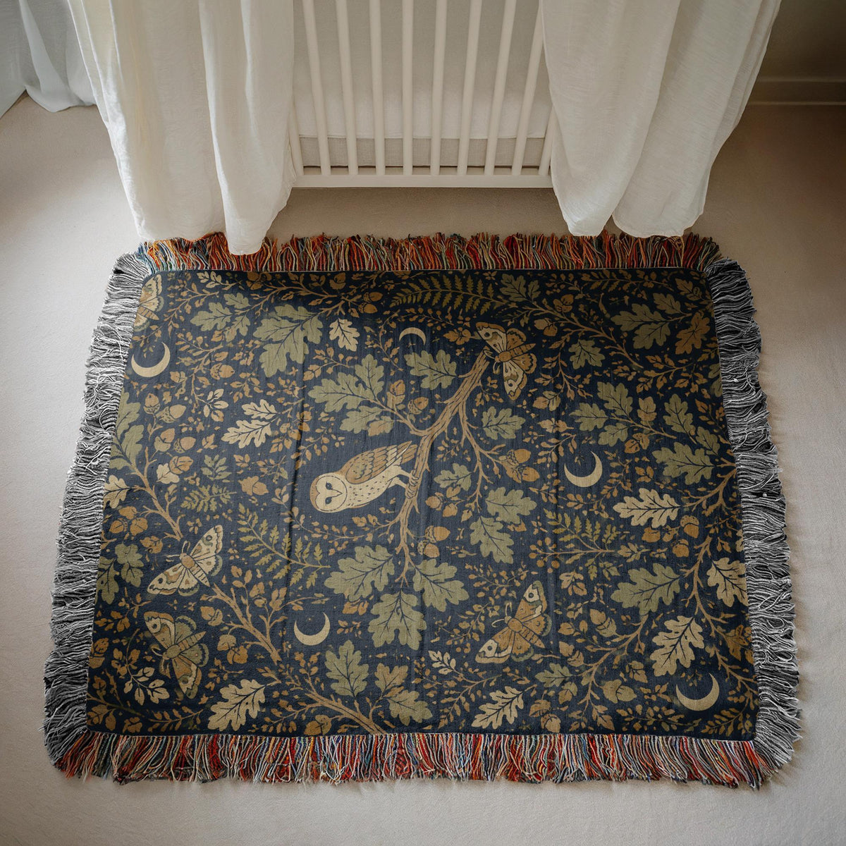 Barn Owl Woven Blanket