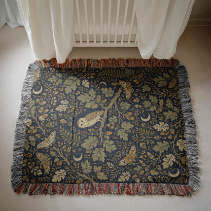 Barn Owl Woven Blanket