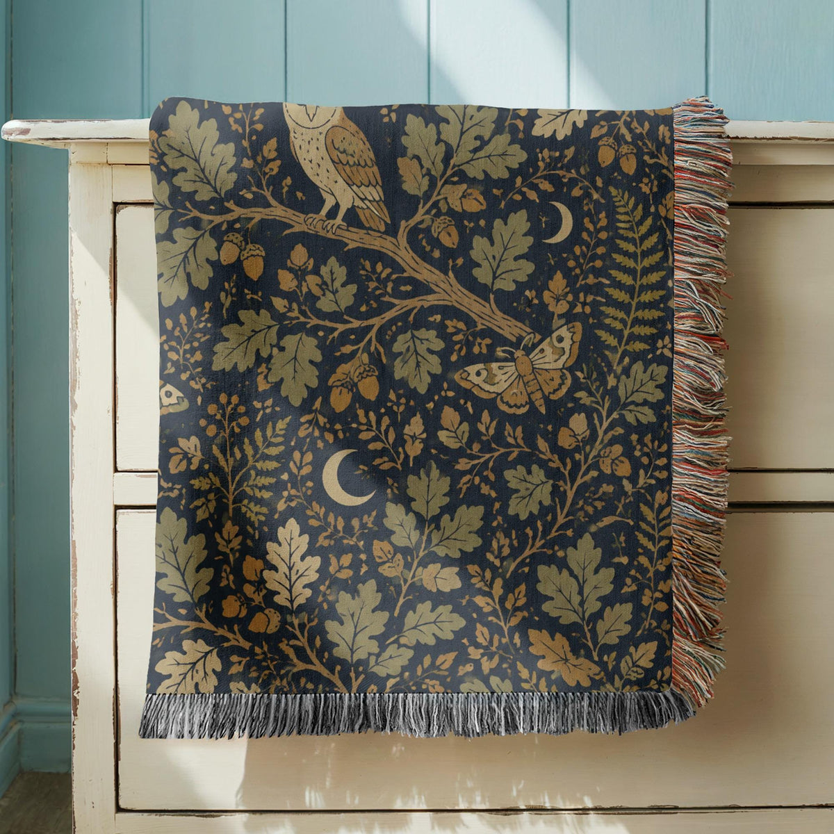 Barn Owl Woven Blanket