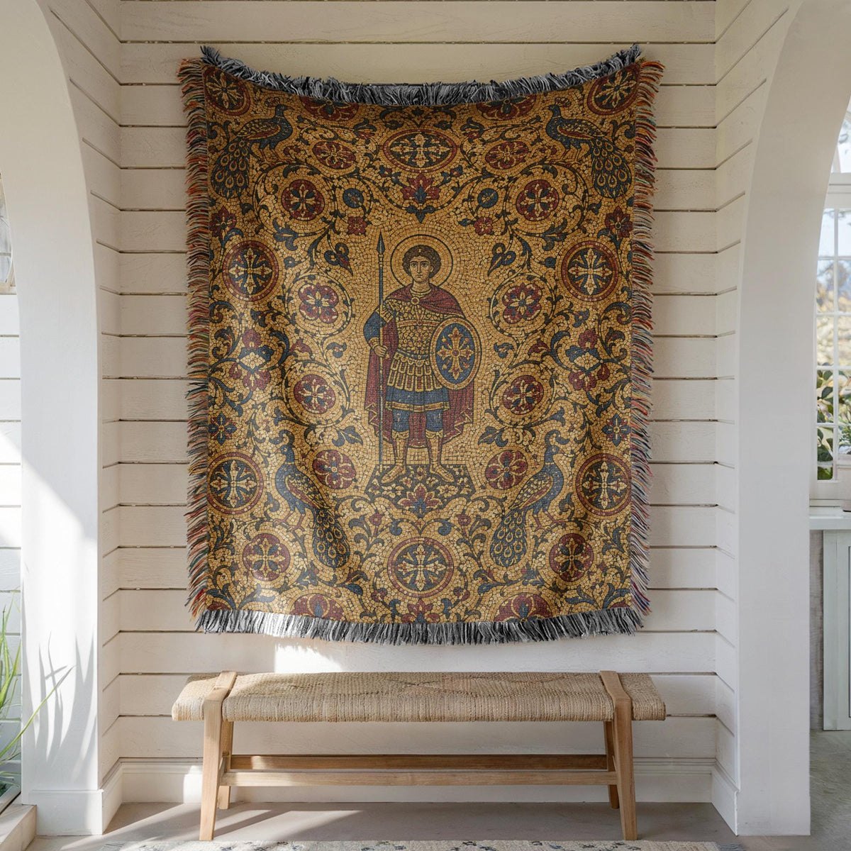 Warrior Saint Woven Blanket
