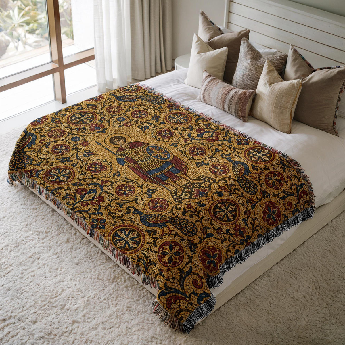 Warrior Saint Woven Blanket