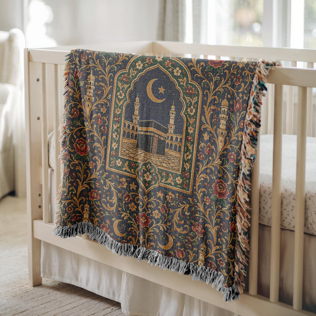 Kaaba Islamic Woven Blanket