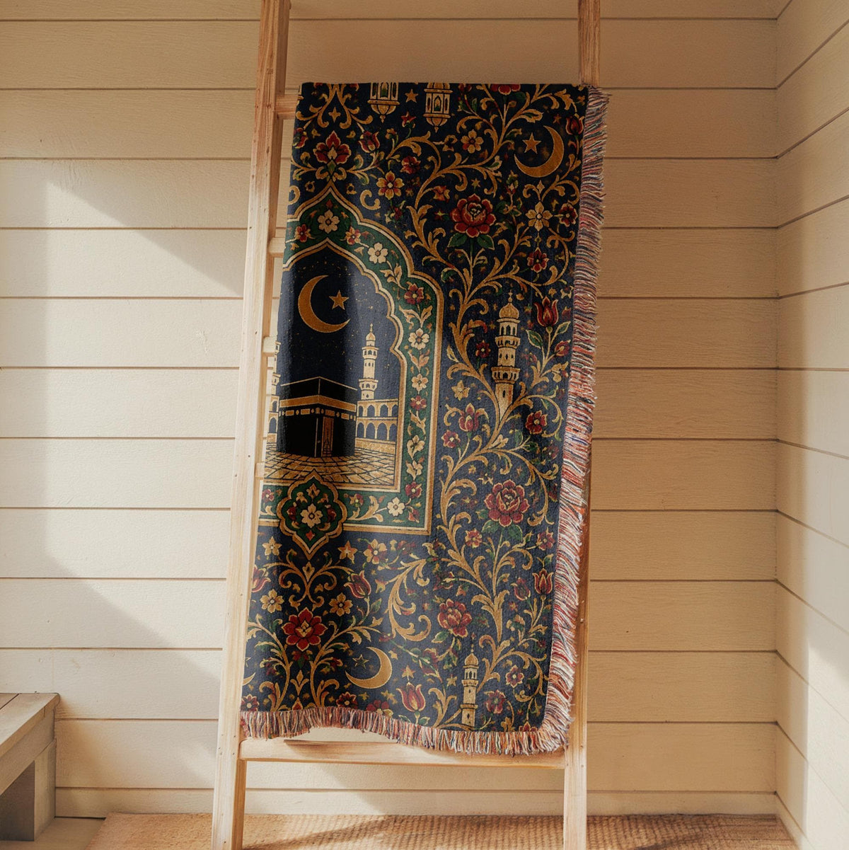 Kaaba Islamic Woven Blanket