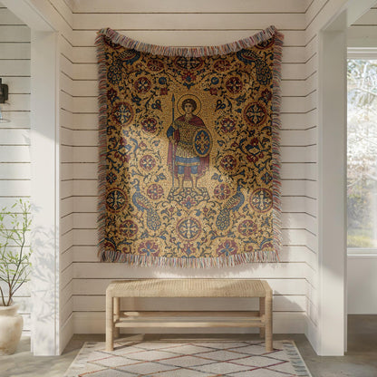 Warrior Saint Woven Blanket