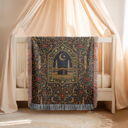 Kaaba Islamic Woven Blanket