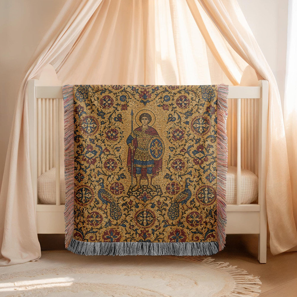 Warrior Saint Woven Blanket