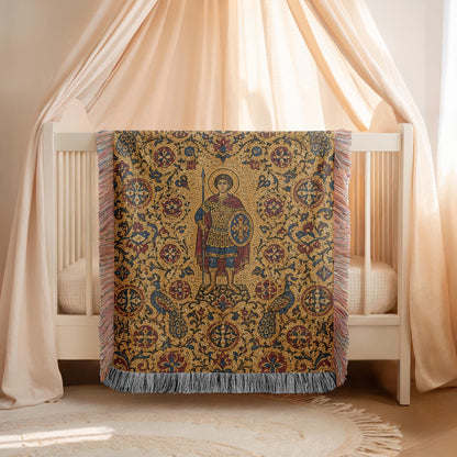 Warrior Saint Woven Blanket