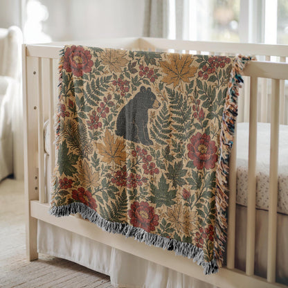 Black Bear Woven Blanket