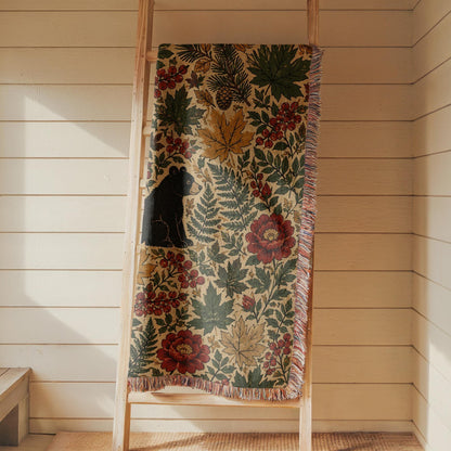 Black Bear Woven Blanket