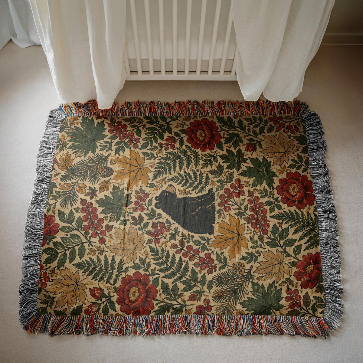 Black Bear Woven Blanket