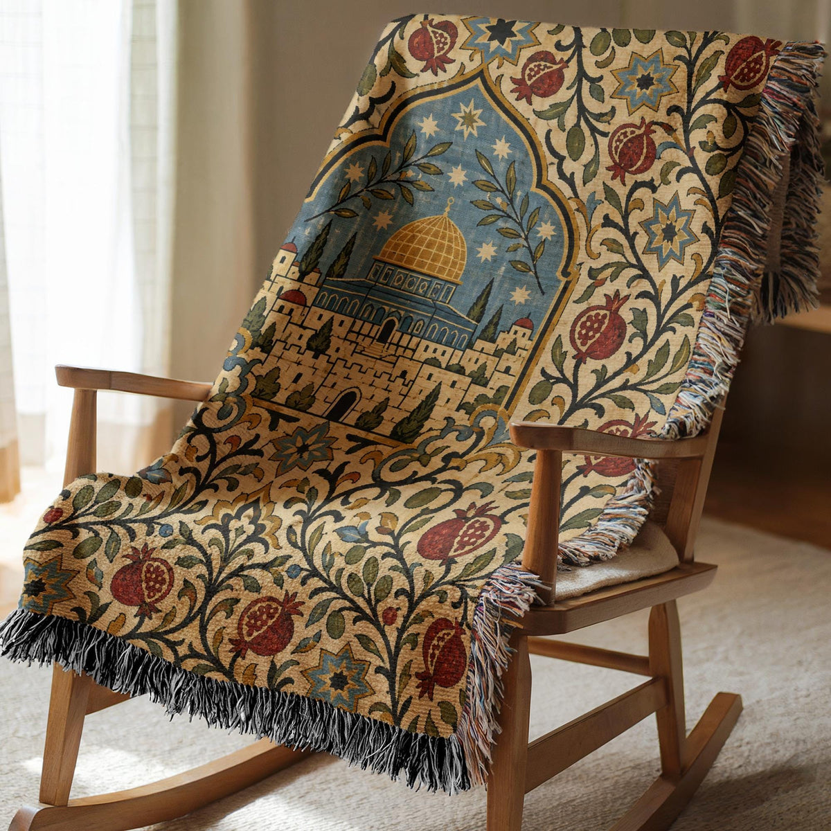 Dome of the Rock Woven Blanket