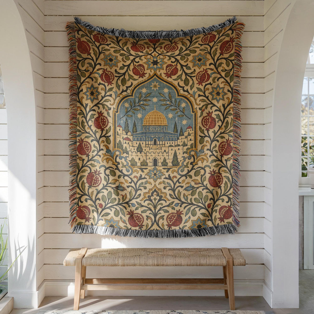 Dome of the Rock Woven Blanket