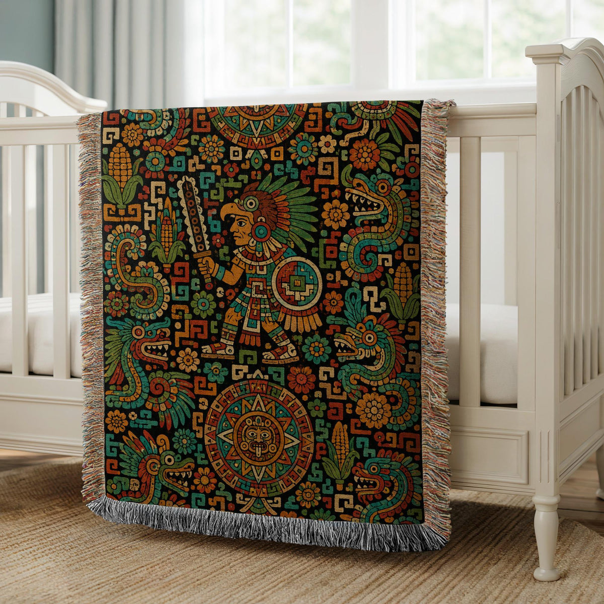 Aztec Style Woven Blanket
