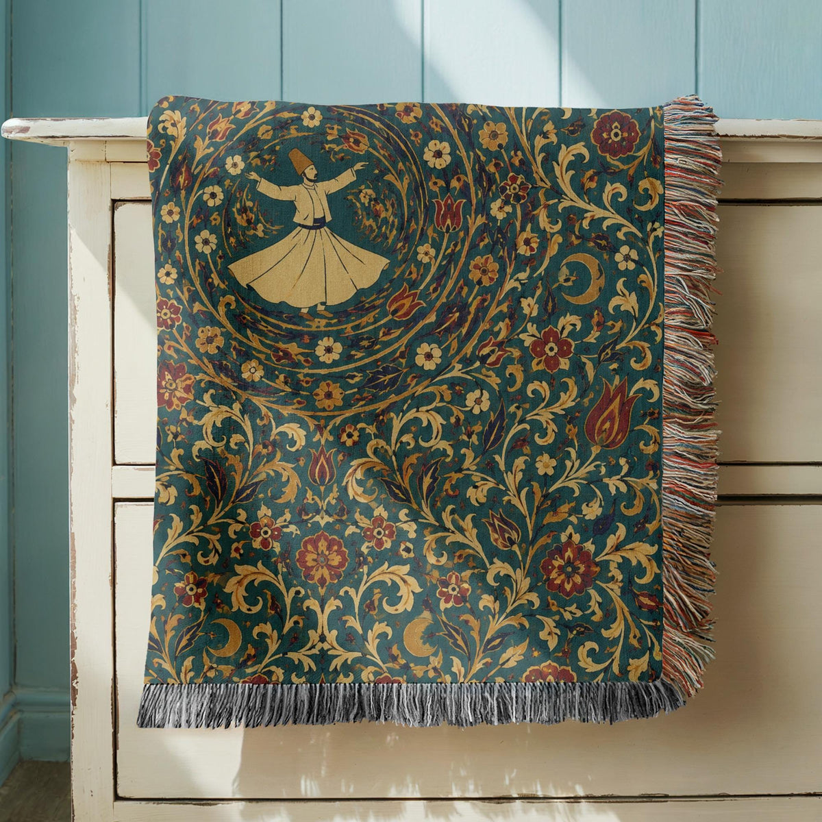 Whirling Dervish Woven Blanket