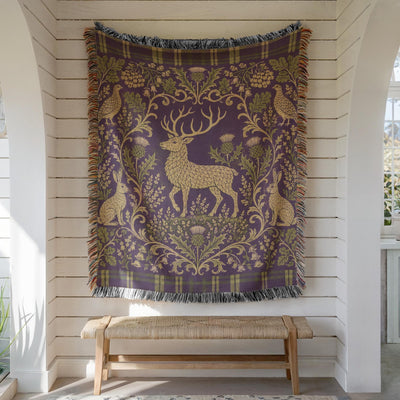 Scottish Stag Woven Blanket