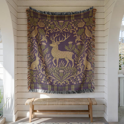 Scottish Stag Woven Blanket