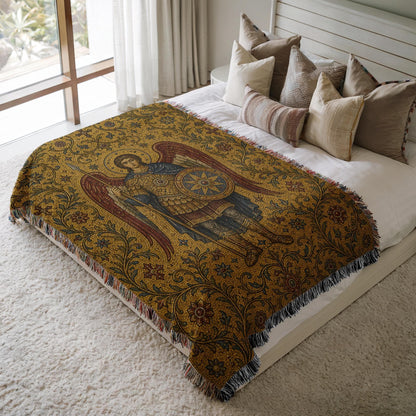 Archangel Michael Woven Blanket