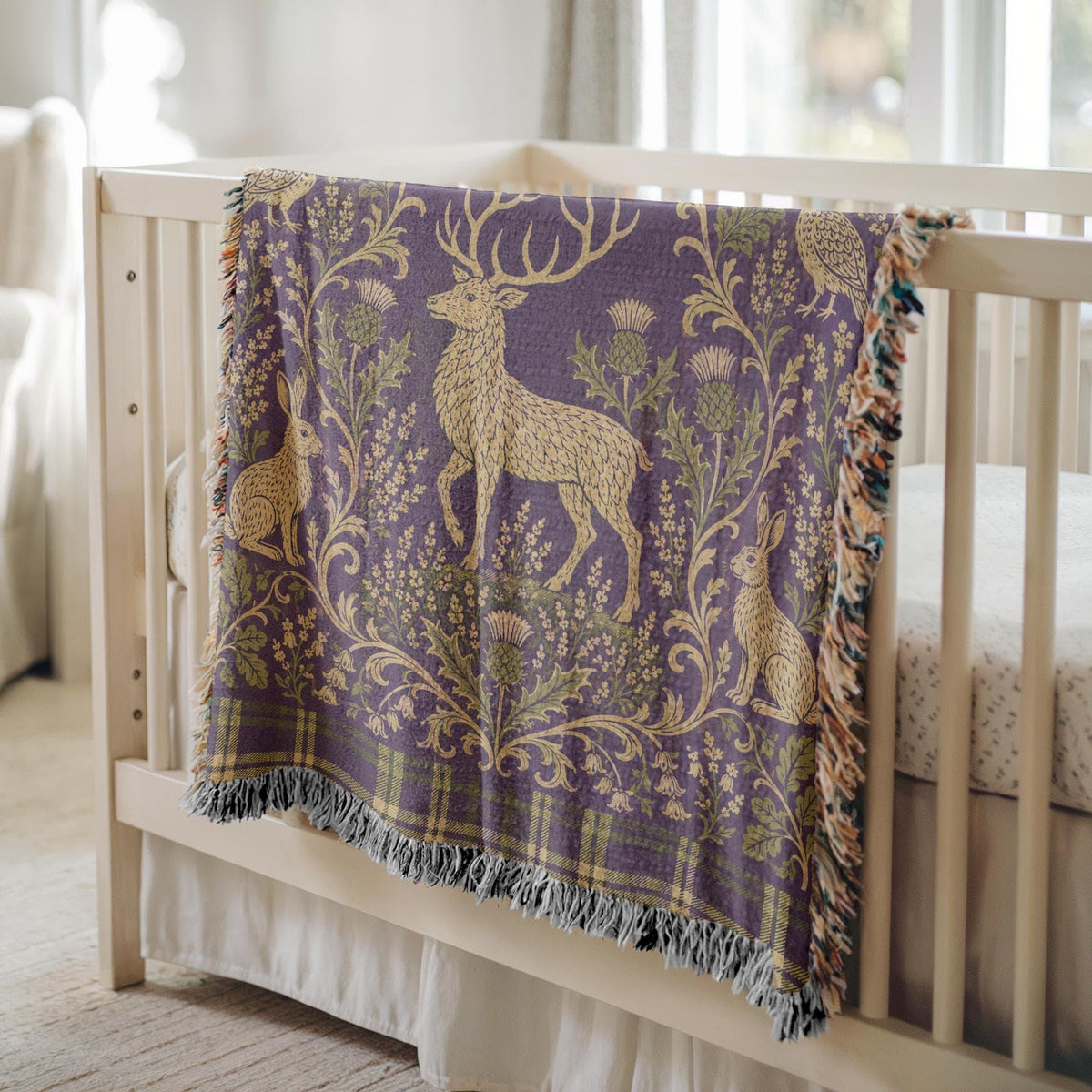 Scottish Stag Woven Blanket
