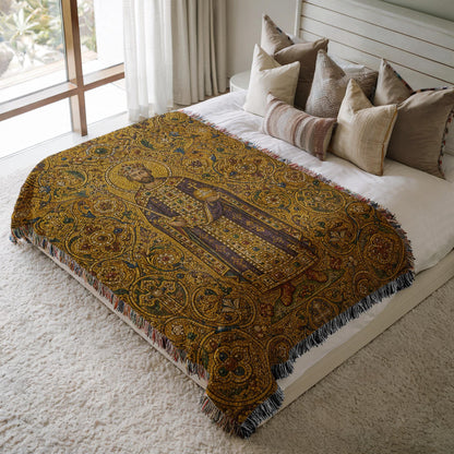 Byzantine Emperor Woven Blanket